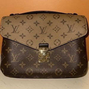 Authentic Louis Vuitton Pouchette Métis Monogram Reverse Purse